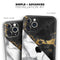 White-Black Marble & Digital Gold Foil V1 // Skin-Kit compatible with the Apple iPhone 14, 13, 12, 12 Pro Max, 12 Mini, 11 Pro, SE, X/XS + (All iPhones Available)