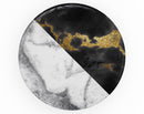 White-Black Marble & Digital Gold Foil V1 - Skin Kit for PopSockets and other Smartphone Extendable Grips & Stands
