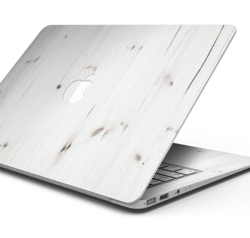 White Vertical Wood Planks  - Skin Decal Wrap Kit Compatible with the Apple MacBook Pro, Pro with Touch Bar or Air (11", 12", 13", 15" & 16" - All Versions Available)