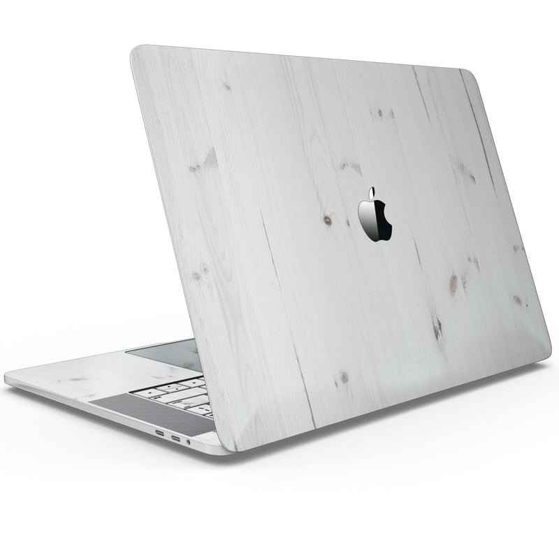 White Vertical Wood Planks  - Skin Decal Wrap Kit Compatible with the Apple MacBook Pro, Pro with Touch Bar or Air (11", 12", 13", 15" & 16" - All Versions Available)