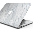 White & Grey Marble Surface V2 - Skin Decal Wrap Kit Compatible with the Apple MacBook Pro, Pro with Touch Bar or Air (11", 12", 13", 15" & 16" - All Versions Available)