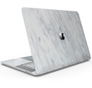 White & Grey Marble Surface V2 - Skin Decal Wrap Kit Compatible with the Apple MacBook Pro, Pro with Touch Bar or Air (11", 12", 13", 15" & 16" - All Versions Available)