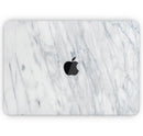 White & Grey Marble Surface V2 - Skin Decal Wrap Kit Compatible with the Apple MacBook Pro, Pro with Touch Bar or Air (11", 12", 13", 15" & 16" - All Versions Available)