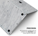 White & Grey Marble Surface V2 - Skin Decal Wrap Kit Compatible with the Apple MacBook Pro, Pro with Touch Bar or Air (11", 12", 13", 15" & 16" - All Versions Available)