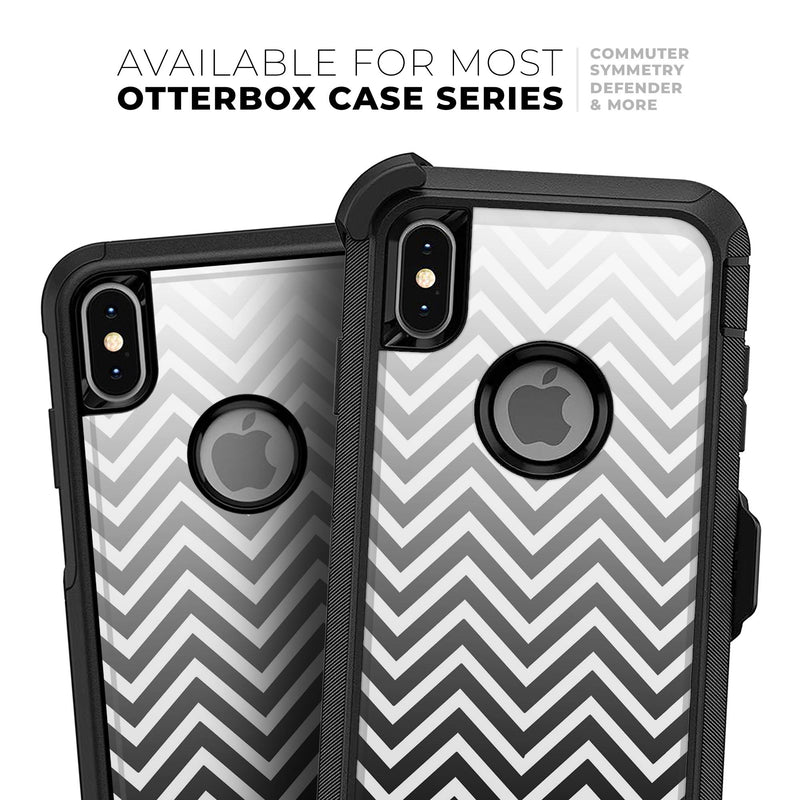 White & Gradient Sharp Chevron - Skin Kit for the iPhone OtterBox Cases