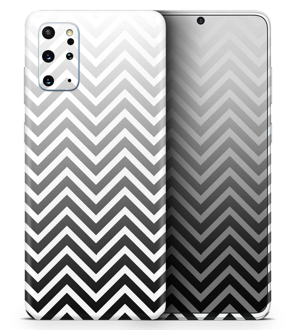 White & Gradient Sharp Chevron - Skin-Kit for the Samsung Galaxy S-Series S20, S20 Plus, S20 Ultra , S10 & others (All Galaxy Devices Available)
