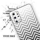 White & Gradient Sharp Chevron - Skin-Kit for the Samsung Galaxy S-Series S20, S20 Plus, S20 Ultra , S10 & others (All Galaxy Devices Available)