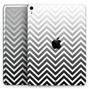 White & Gradient Sharp Chevron - Full Body Skin Decal for the Apple iPad Pro 12.9", 11", 10.5", 9.7", Air or Mini (All Models Available)