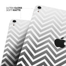 White & Gradient Sharp Chevron - Full Body Skin Decal for the Apple iPad Pro 12.9", 11", 10.5", 9.7", Air or Mini (All Models Available)