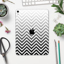 White & Gradient Sharp Chevron - Full Body Skin Decal for the Apple iPad Pro 12.9", 11", 10.5", 9.7", Air or Mini (All Models Available)