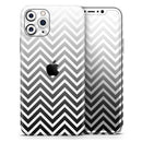 White & Gradient Sharp Chevron - Protective Skin Wrap & Decal – Compatible with iPhone SE to iPhone 17 Pro Max (All Models)