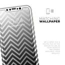 White & Gradient Sharp Chevron - Protective Skin Wrap & Decal – Compatible with iPhone SE to iPhone 17 Pro Max (All Models)