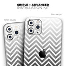White & Gradient Sharp Chevron - Protective Skin Wrap & Decal – Compatible with iPhone SE to iPhone 17 Pro Max (All Models)