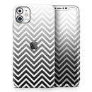 White & Gradient Sharp Chevron - Protective Skin Wrap & Decal – Compatible with iPhone SE to iPhone 17 Pro Max (All Models)