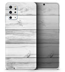White & Gray Wood Planks - Skin-Kit for the Samsung Galaxy S-Series S20, S20 Plus, S20 Ultra , S10 & others (All Galaxy Devices Available)