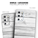 White & Gray Wood Planks - Skin-Kit for the Samsung Galaxy S-Series S20, S20 Plus, S20 Ultra , S10 & others (All Galaxy Devices Available)