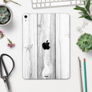 White & Gray Wood Planks - Full Body Skin Decal for the Apple iPad Pro 12.9", 11", 10.5", 9.7", Air or Mini (All Models Available)