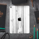 White & Gray Wood Planks - Full Body Skin Decal for the Apple iPad Pro 12.9", 11", 10.5", 9.7", Air or Mini (All Models Available)