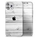 White & Gray Wood Planks - Protective Skin Wrap & Decal – Compatible with iPhone SE to iPhone 17 Pro Max (All Models)