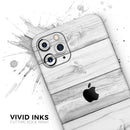 White & Gray Wood Planks - Protective Skin Wrap & Decal – Compatible with iPhone SE to iPhone 17 Pro Max (All Models)
