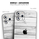 White & Gray Wood Planks - Protective Skin Wrap & Decal – Compatible with iPhone SE to iPhone 17 Pro Max (All Models)