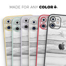 White & Gray Wood Planks - Protective Skin Wrap & Decal – Compatible with iPhone SE to iPhone 17 Pro Max (All Models)