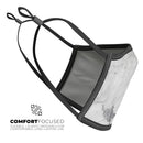 White & Grey Marble Surface V1 - Made in USA Mouth Cover Unisex Anti-Dust Cotton Blend Reusable & Washable Face Mask with Adjustable Sizing for Adult or Child