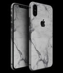 White & Grey Marble Surface V1 - iPhone XS MAX, XS/X, 8/8+, 7/7+, 5/5S/SE Skin-Kit (All iPhones Available)