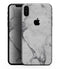 White & Grey Marble Surface V1 - iPhone XS MAX, XS/X, 8/8+, 7/7+, 5/5S/SE Skin-Kit (All iPhones Available)