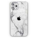 White & Grey Marble Surface V1 // Skin-Kit compatible with the Apple iPhone 14, 13, 12, 12 Pro Max, 12 Mini, 11 Pro, SE, X/XS + (All iPhones Available)