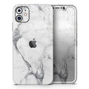 White & Grey Marble Surface V1 - Protective Skin Wrap & Decal – Compatible with iPhone SE to iPhone 17 Pro Max (All Models)