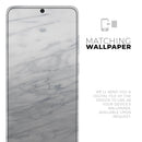White & Grey Marble Surface V2 - Skin-Kit for the Samsung Galaxy S-Series S20, S20 Plus, S20 Ultra , S10 & others (All Galaxy Devices Available)