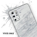 White & Grey Marble Surface V2 - Skin-Kit for the Samsung Galaxy S-Series S20, S20 Plus, S20 Ultra , S10 & others (All Galaxy Devices Available)