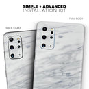 White & Grey Marble Surface V2 - Skin-Kit for the Samsung Galaxy S-Series S20, S20 Plus, S20 Ultra , S10 & others (All Galaxy Devices Available)