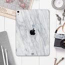 White & Grey Marble Surface V2 - Full Body Skin Decal for the Apple iPad Pro 12.9", 11", 10.5", 9.7", Air or Mini (All Models Available)