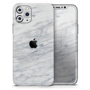 White & Grey Marble Surface V2 - Protective Skin Wrap & Decal – Compatible with iPhone SE to iPhone 17 Pro Max (All Models)