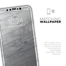 White & Grey Marble Surface V2 - Protective Skin Wrap & Decal – Compatible with iPhone SE to iPhone 17 Pro Max (All Models)