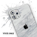 White & Grey Marble Surface V2 - Protective Skin Wrap & Decal – Compatible with iPhone SE to iPhone 17 Pro Max (All Models)