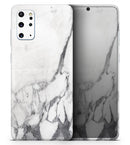 White & Grey Marble Surface V3 2 - Skin-Kit for the Samsung Galaxy S-Series S20, S20 Plus, S20 Ultra , S10 & others (All Galaxy Devices Available)