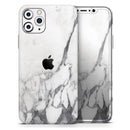 White & Grey Marble Surface V3 2  - Protective Skin Wrap & Decal – Compatible with iPhone SE to iPhone 17 Pro Max (All Models)