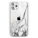 White & Grey Marble Surface V3 2  - Protective Skin Wrap & Decal – Compatible with iPhone SE to iPhone 17 Pro Max (All Models)