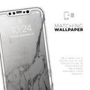 White & Grey Marble Surface V3 2  - Protective Skin Wrap & Decal – Compatible with iPhone SE to iPhone 17 Pro Max (All Models)