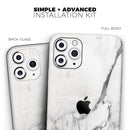 White & Grey Marble Surface V3 2  - Protective Skin Wrap & Decal – Compatible with iPhone SE to iPhone 17 Pro Max (All Models)