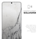 White & Grey Marble Surface V3 - Skin-Kit for the Samsung Galaxy S-Series S20, S20 Plus, S20 Ultra , S10 & others (All Galaxy Devices Available)