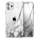 White & Grey Marble Surface V3 - Protective Skin Wrap & Decal – Compatible with iPhone SE to iPhone 17 Pro Max (All Models)