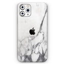 White & Grey Marble Surface V3 - Protective Skin Wrap & Decal – Compatible with iPhone SE to iPhone 17 Pro Max (All Models)