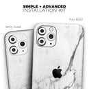 White & Grey Marble Surface V3 - Protective Skin Wrap & Decal – Compatible with iPhone SE to iPhone 17 Pro Max (All Models)