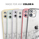 White & Grey Marble Surface V3 - Protective Skin Wrap & Decal – Compatible with iPhone SE to iPhone 17 Pro Max (All Models)