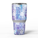 White_Abstract_Flowers_Over_Purple_and_Blue_Cloud_Mix_-_Yeti_Rambler_Skin_Kit_-_30oz_-_V5.jpg