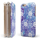 Whiet Mircro Dots Over Blue Watercolor Grunge iPhone 6/6s or 6/6s Plus 2-Piece Hybrid INK-Fuzed Case